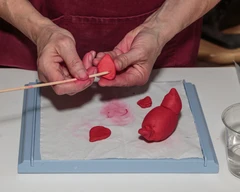 making clay bird wings